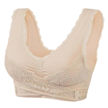 (XL) Comfy Corset Bra Front Cross Side Buckle Lace Bras im And Shape Bra