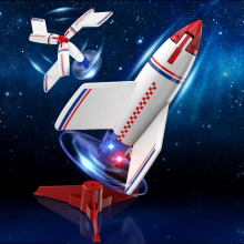 Rocket Launcher Toys for Kids LED Rechargeable Foam Air Rocket Outdoor Space Flying Toy Birthday Xmas for Boys Girls Teens