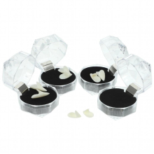 4 Pairs Custom Fangs Fangs Denture for Party Props Party Fangs Favors ( 4 Pairs Packed, 13mm+ 15mm+ 17mm+ 19mm )