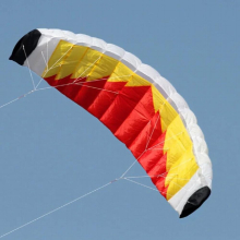 High 2m Nylon Dual Line Parafoil Kite With Handle And Line Power Braid Sailing Kitesurf Rainbow Sports Beach