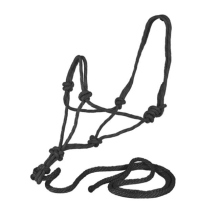 Rope Halter with Rope Lead, Red