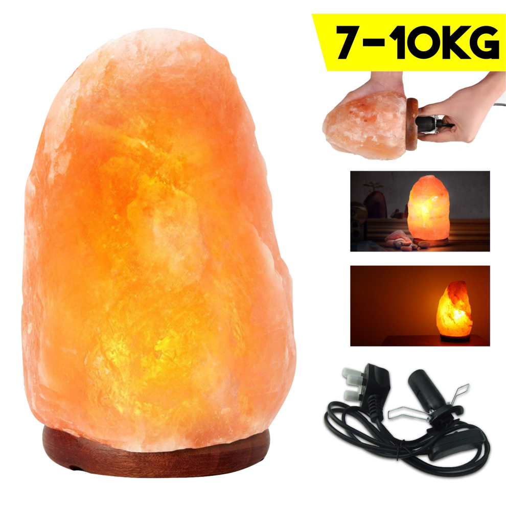 (7-10KG) SALT LAMP HIMALAYAN PINK SALT ROCK CRYSTAL LAMP PURE