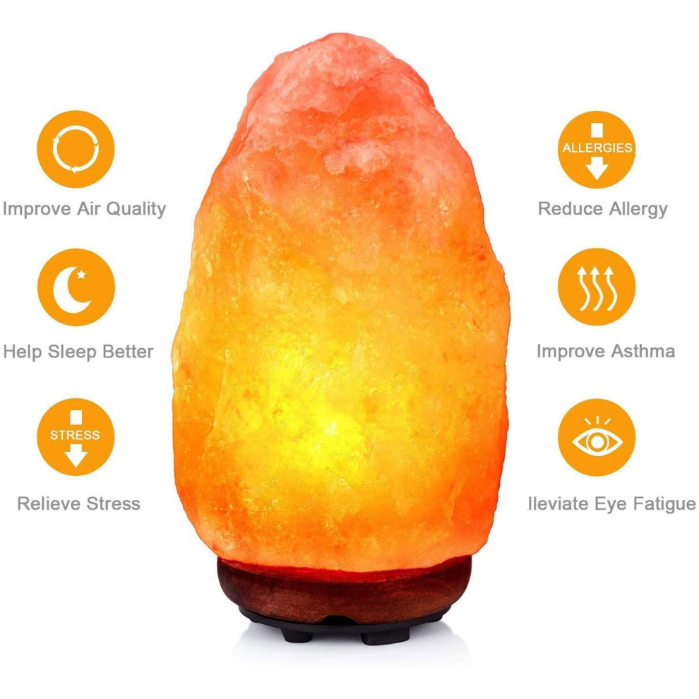 (2-3KG) NATURAL HIMALAYAN ROCK SALT LAMP PURE PINK SALT CRYSTAL LAMP