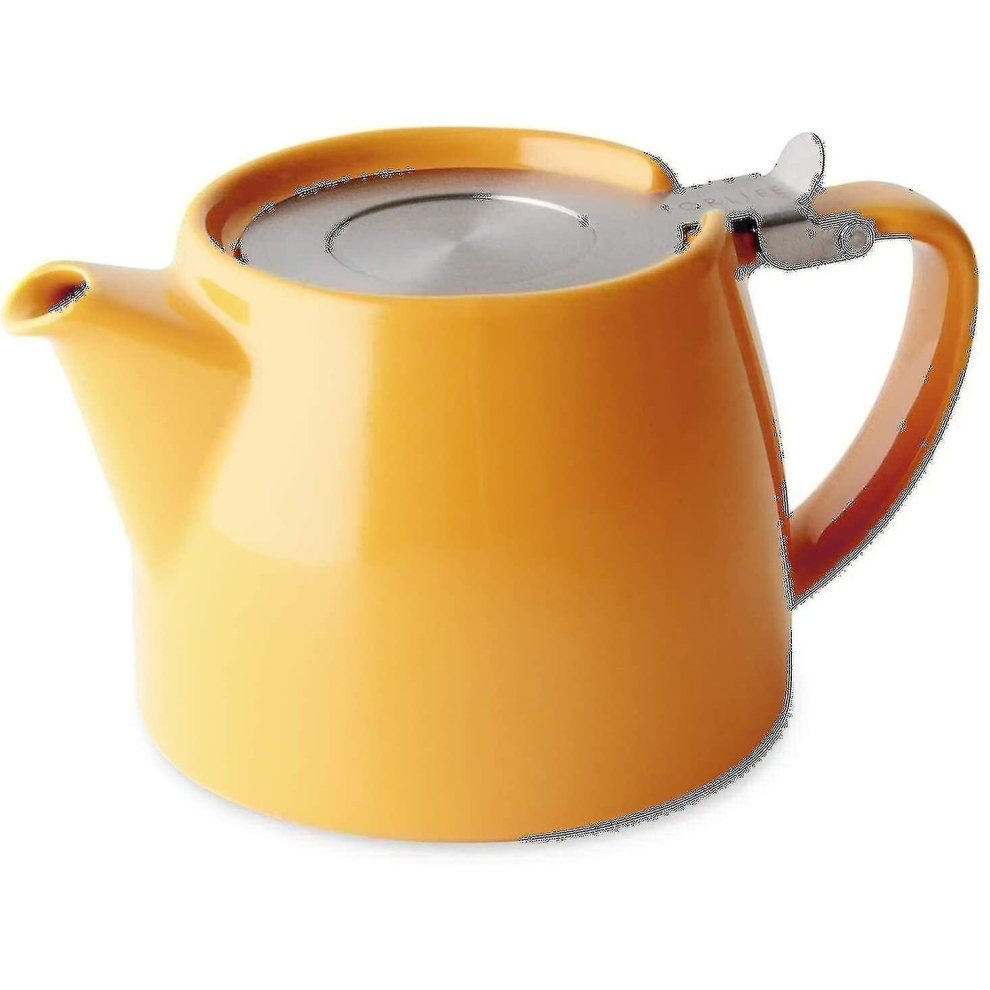 Stump Teapot With Sls Lid And Infuser, 18-ounce, Mandarin