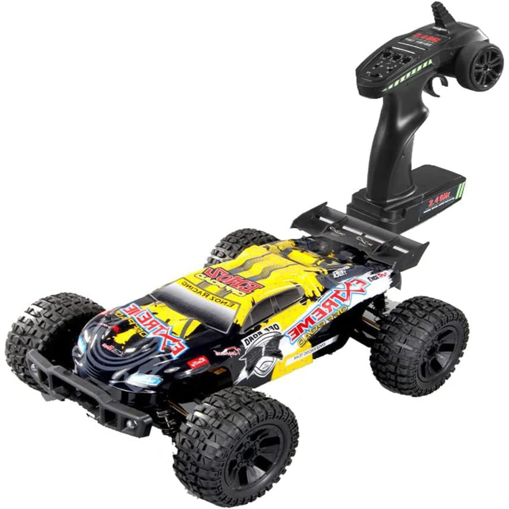 (Yellow) Brushless 1:10 Scale Remote Control RC Car 45+KM/H