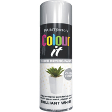 250ml Brilliant White Gloss Finish Spray Car Aerosol Spray Paint