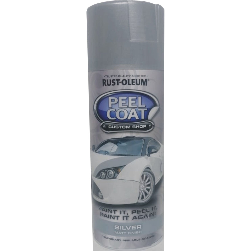 400ml RustOleum Peel Peelable Coat Silver Matt Finish Spray Paint Car