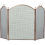3 Fold Arched Screen, Antique Brass 1