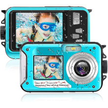 Waterproof Camera 10 Ft 2.7k Full Hd 48mp Underwater Camera 16x Digital Zoom Waterproof Digital Camera Self-timer Dual Screens Underwater Camera For S