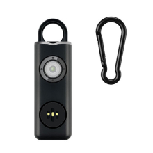 (Black) 130dB Self Defense Siren Safety Alarm with SOS LED Light Personal Alarms