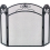 3 Fold Arched Wrought Iron Screen, Black 1