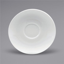 6.25 in. Queensbury Round Bright White Porcelain Saucer