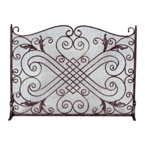 Arched Panel Screen, Copper & Black
