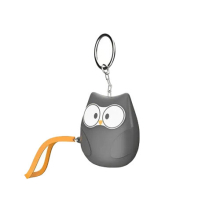 (Grey) 130dB Loud Personal Alarm Keychain with Lights Owl