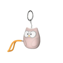 (Pink) 130dB Loud Personal Alarm Keychain with Lights Owl