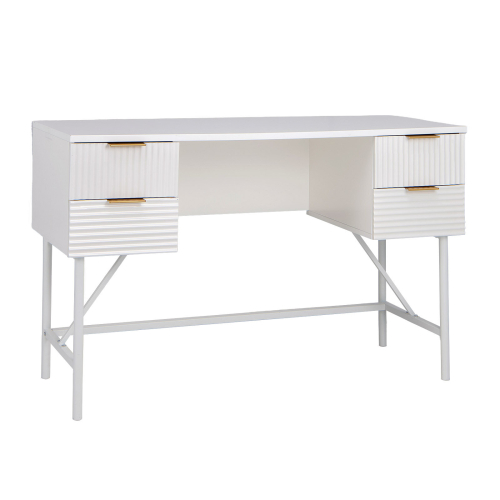 Costway Home Office Desk Computer Desk Study Writing Table PC Workstation W/ 4 Drawers 2