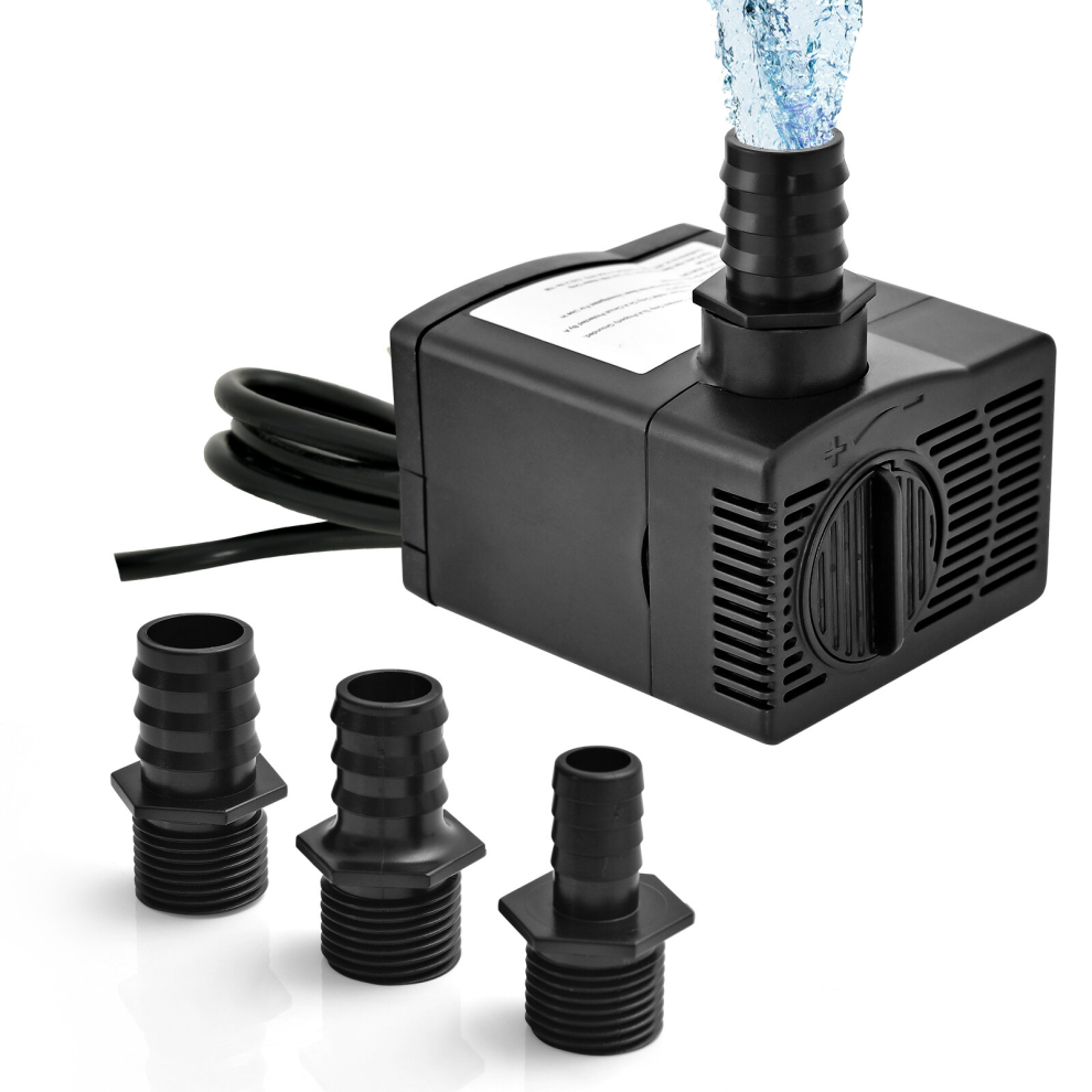 900L/H 22W Submersible Pump Fountain Water Pump with 2.2M High Lift 3 Nozzles