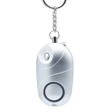 (Silver) 130DB Emergency Safety Alarm with LED Lights Personal Security Alarm Keychain