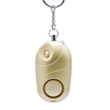 (Gold) 130DB Emergency Safety Alarm with LED Lights Personal Security Alarm Keychain