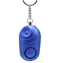 (Blue) 130DB Emergency Safety Alarm with LED Lights Personal Security Alarm Keychain