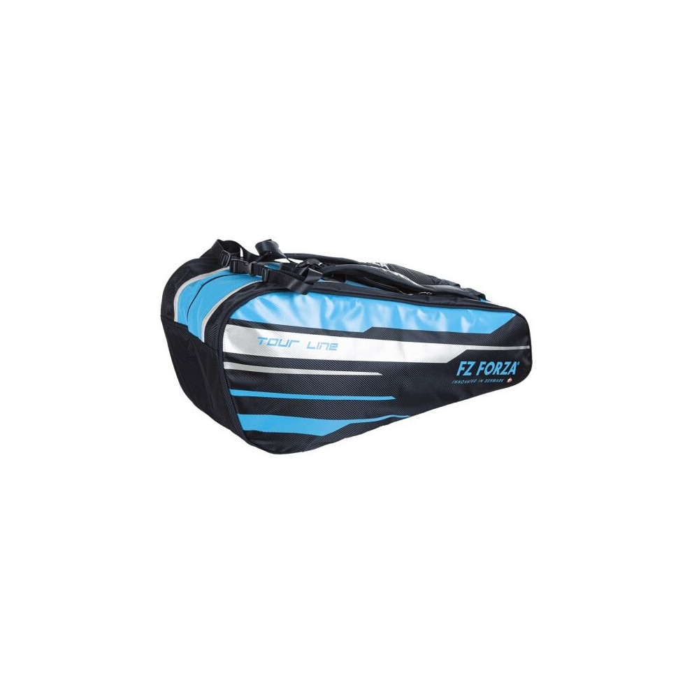 (24 x 30 x 74cm, 6 Rackets, Dresden Blue) FZ Forza Badminton Rackets Bag Tour Line Shoulder Straps Sports Bags-image-OPC-PD2B9XM-NEW