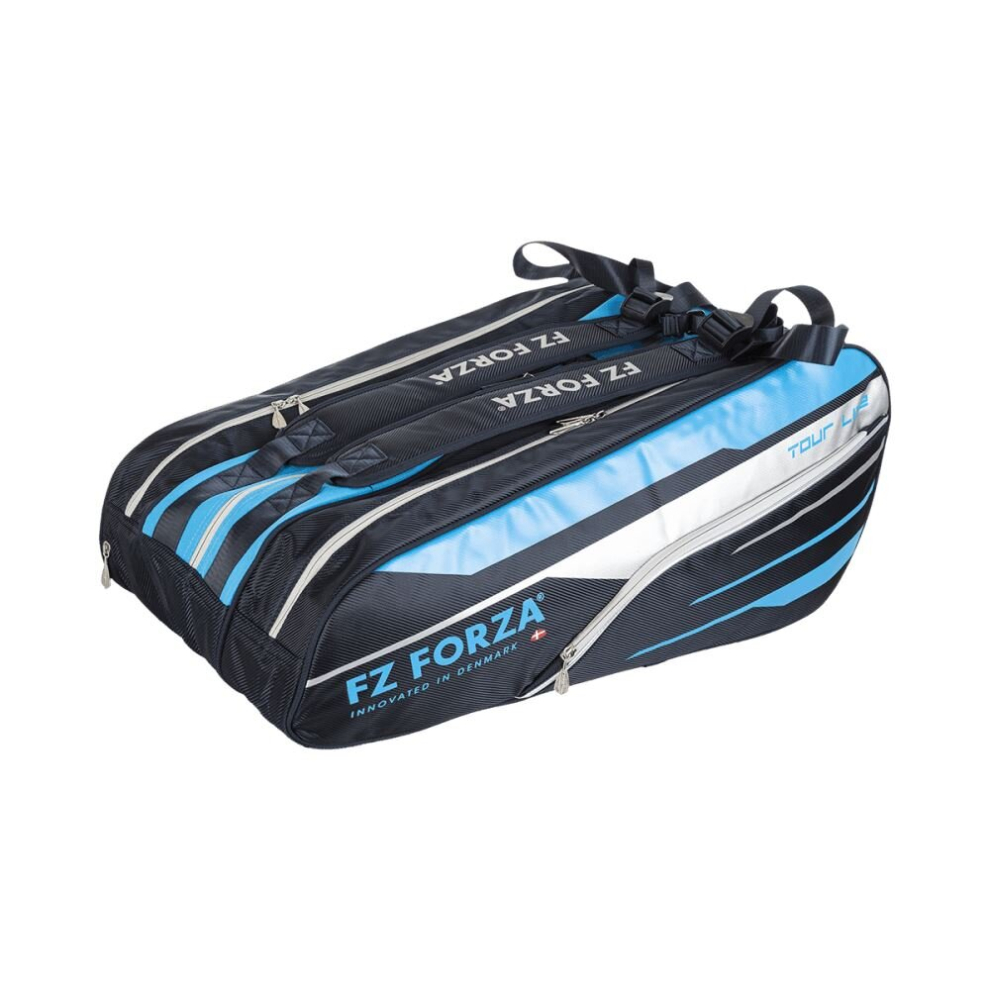 (42 x 30 x 74cm, 15 Rackets, Dresden Blue) FZ Forza Badminton Rackets Bag Tour Line Shoulder Straps Sports Bags-image-OPC-PD2B9XN-NEW
