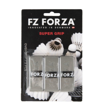 (3 Pcs, Grey) Forza Super Grip Badminton Racket Anti Slip Absorbent Tennis Replacement Tape