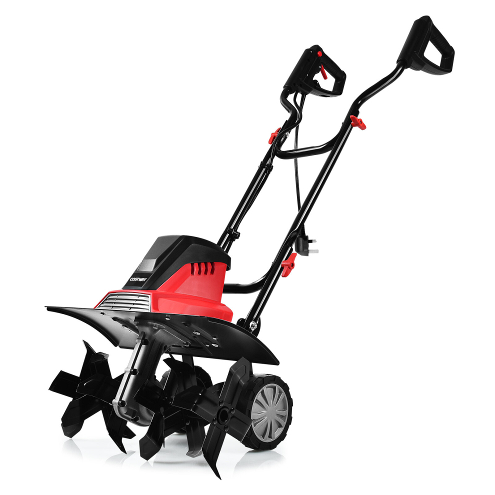 1500W Electric Tiller Garden Soil Cultivator Rotavator W/ Sharp 6 Tiller Blades