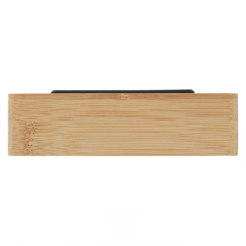 Wood Bamboo Digital Clock Adjustable Brightness Voice Control 2