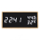Wood Bamboo Digital Clock Adjustable Brightness Voice Control 2
