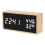 Wood Bamboo Digital Clock Adjustable Brightness Voice Control 1