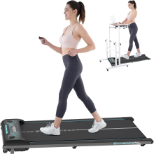 (Black-White) Citysports Treadmills for home or Office,Under Desk Walking Pad with Remote,LED Display and Bluetooth Speaker