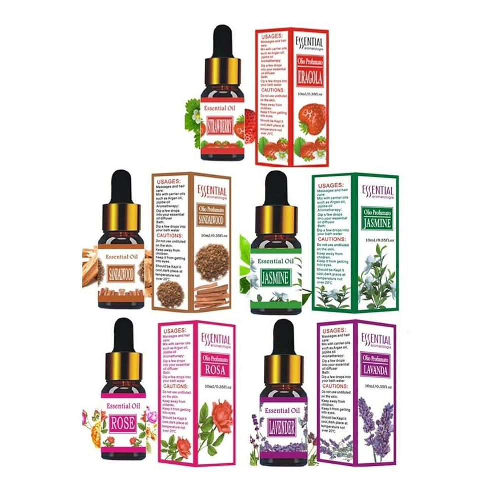 Humidifier Essential Oil Multi Scented 10ml Pack Of 5, Eliminates Pungent Smells & Odour Instantly, Refreshes Mood, Calming Atmosphere