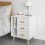 SoBuy FBT95-W, Bedside Table with 3 Drawers,Side Table End Table,White 5