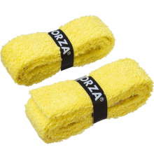 (2 Pcs, Yellow) Forza Badminton Grip Hand Gel Towel Sports Racket Handle Anti-slip 2pcs Overgrip