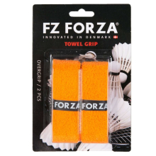 (2 Pcs, Orange) Forza Badminton Grip Hand Gel Towel Sports Racket Handle Anti-slip 2pcs Overgrip