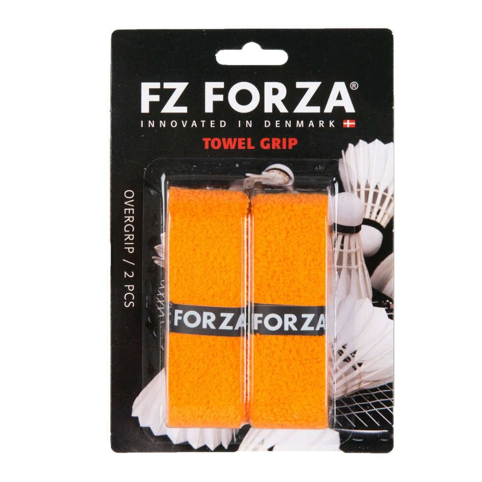 (2 Pcs, Orange) Forza Badminton Grip Hand Gel Towel Sports Racket Handle Anti-slip 2pcs Overgrip-image-OPC-PD2B9YB-NEW