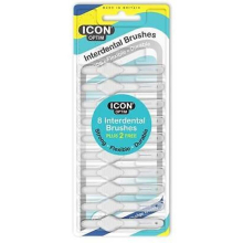 Icon Optim White Interdental Brush - 1 Pack Of 8 Plus 2 Free Brushes