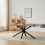 Comfy Living 7 Piece Industrial Style Dining Set Oak Effect 2