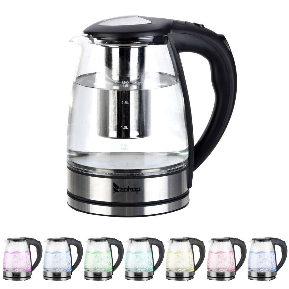 7Color Illuminated Glass Kettle Electric 360 Cordless Jug Fast Boil 1.8L Not,Specified