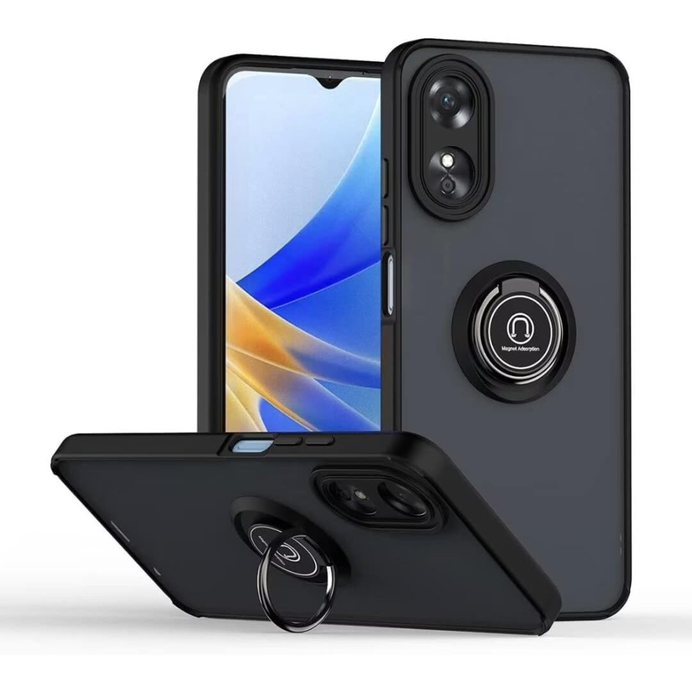 (Oppo A58 (5G) / A78 (5G), ) For Oppo A58 / A78 5G Shockproof Ring Armour Case Black 5059302095493