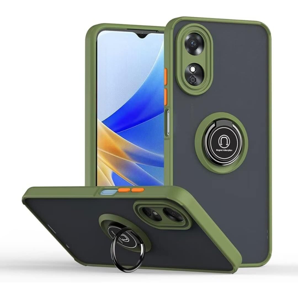 (Oppo A58 (5G) / A78 (5G), ) For Oppo A58 / A78 5G Shockproof Ring Armour Case Green 5059302095516