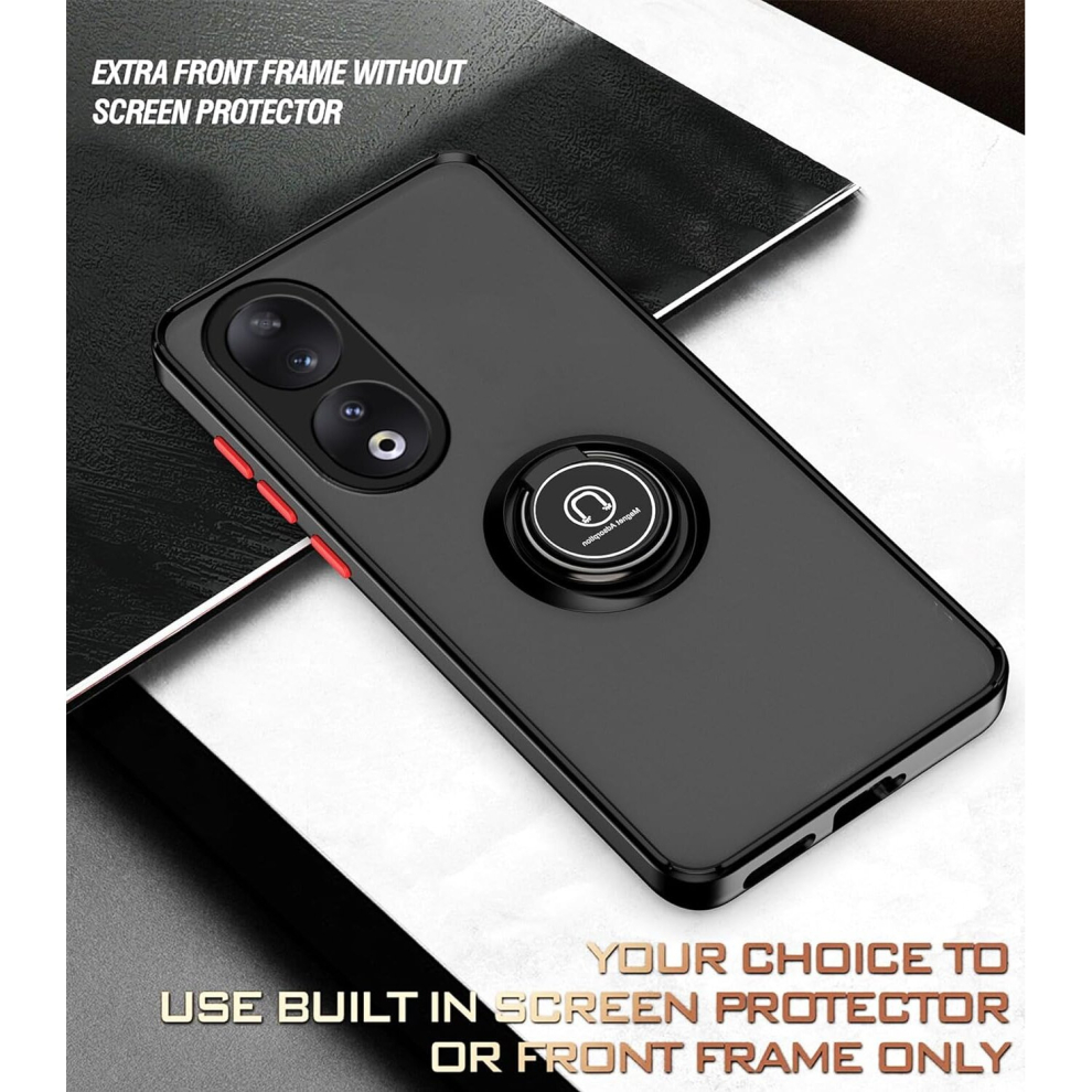 honor-90--5g---red--for-honor-90-5g-shockproof-ring-armour-phone-case
