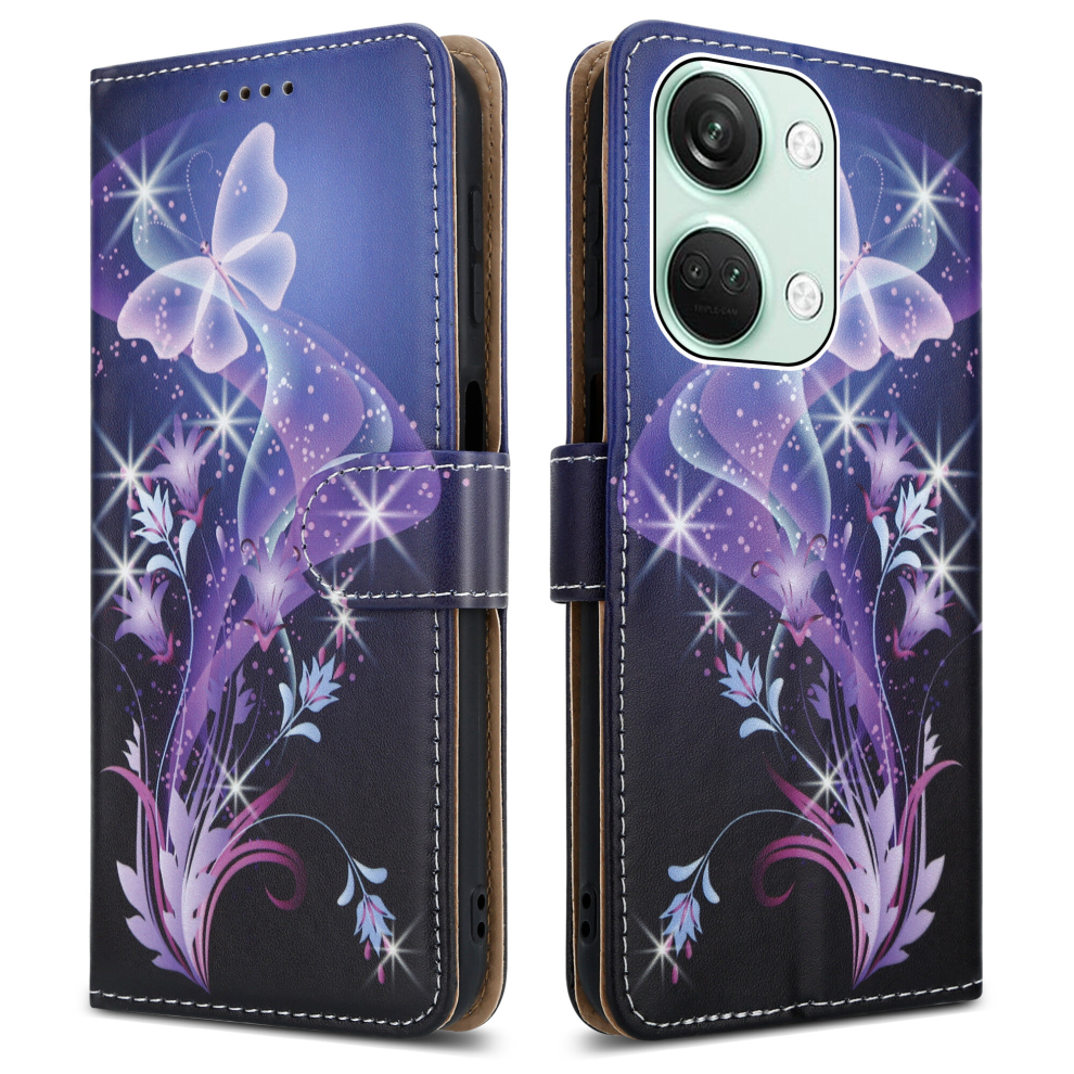 (Oneplus Nord 3, Butterfly) For Oneplus Nord 3 Leather Wallet Phone Case 5059302091532