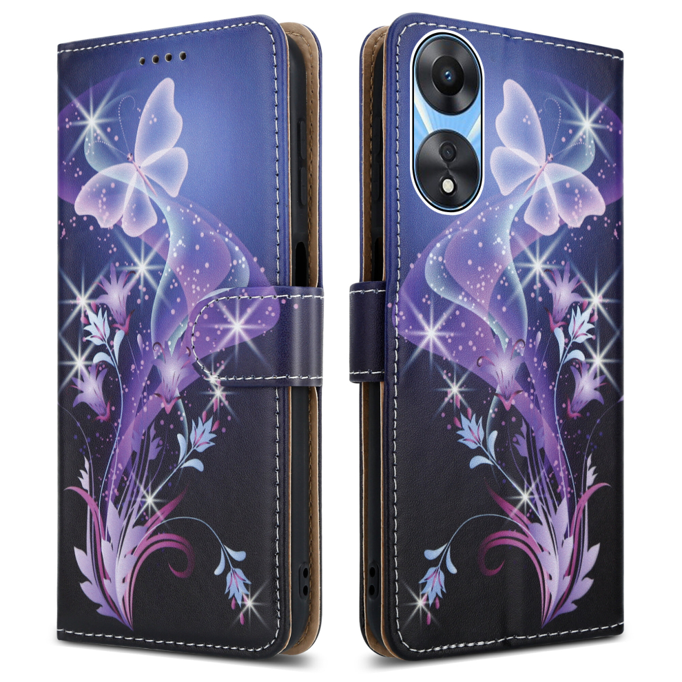 (Oppo A58 5G / Oppo A78 5G, Butterfly) For Oppo A58 (5G) / A78 (5G) Leather Phone Case 5059302091358