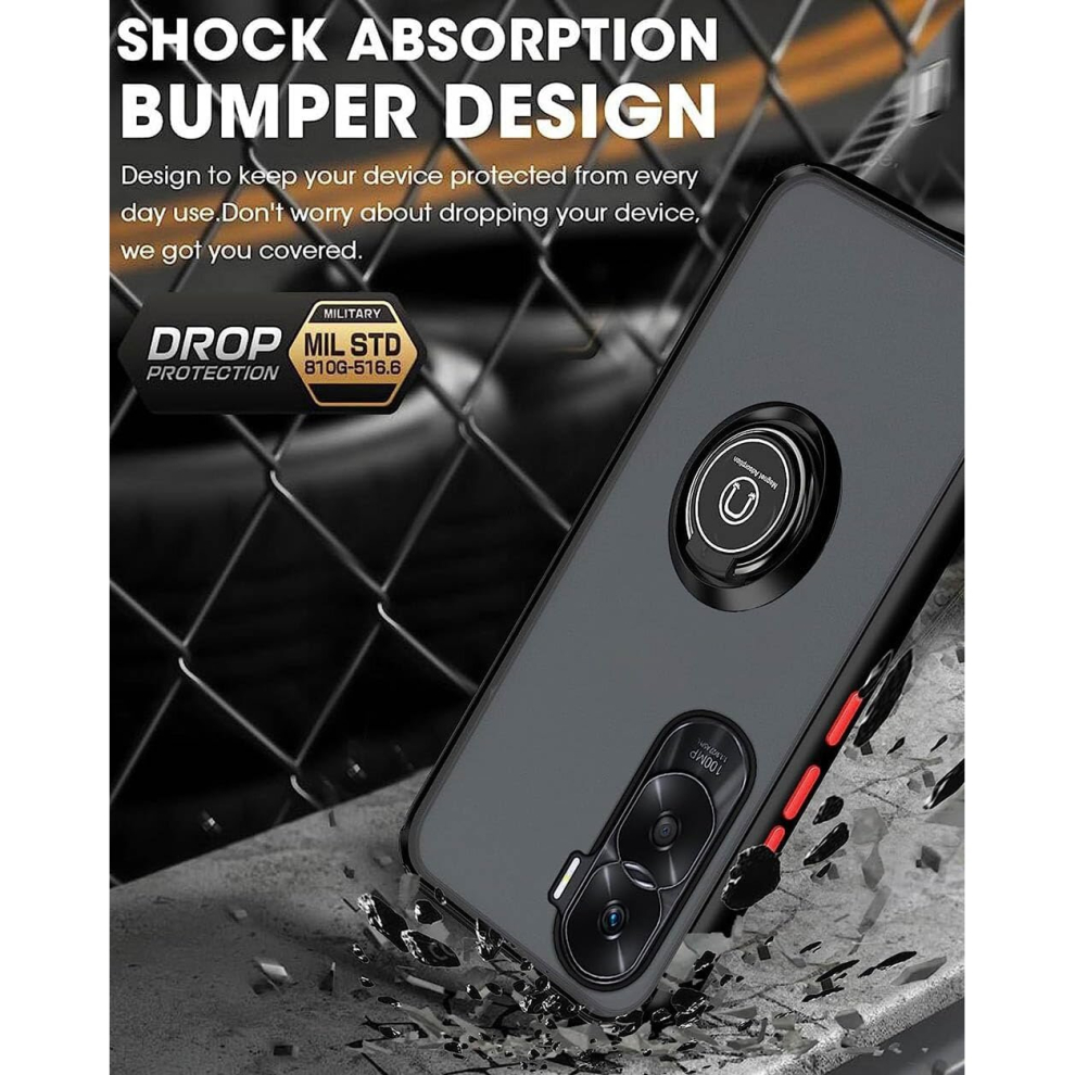 honor-90-lite--5g---black--for-honor-90-lite-5g-shockproof-ring-armour-case