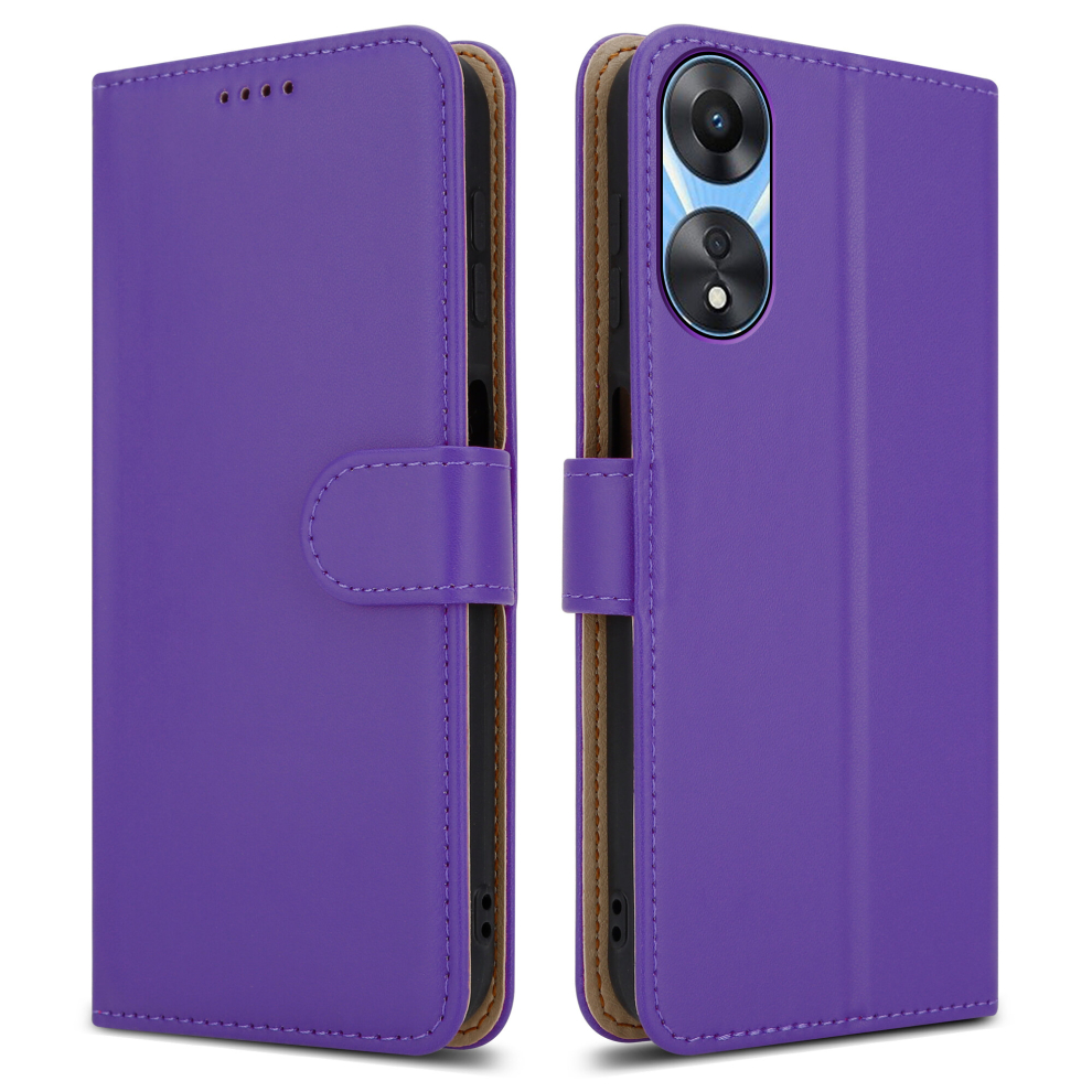 (Oppo A58 5G / Oppo A78 5G, ) For Oppo A58 (5G) / A78 (5G) Leather Phone Case Purple 5059302091327