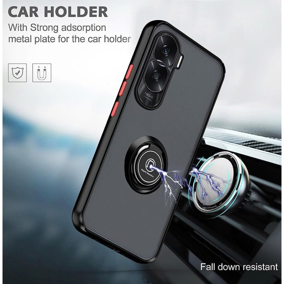 honor-90-lite--5g---black--for-honor-90-lite-5g-shockproof-ring-armour-case