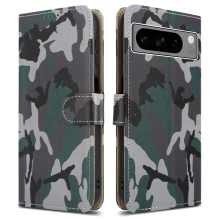 (Google Pixel 8 Pro, Camouflage) For Google Pixel 8 Pro Leather Wallet Phone case
