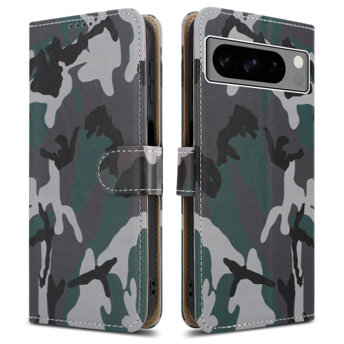 (Google Pixel 8 Pro, Camouflage) For Google Pixel 8 Pro Leather Wallet Phone case